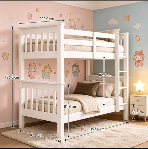 Wooden bunk bed - bunk, single