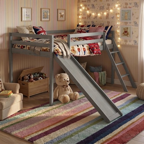 Charming pine wood bunk bed - wood,