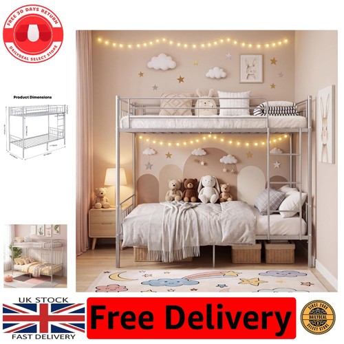Classic metal single bunk - metal, bed