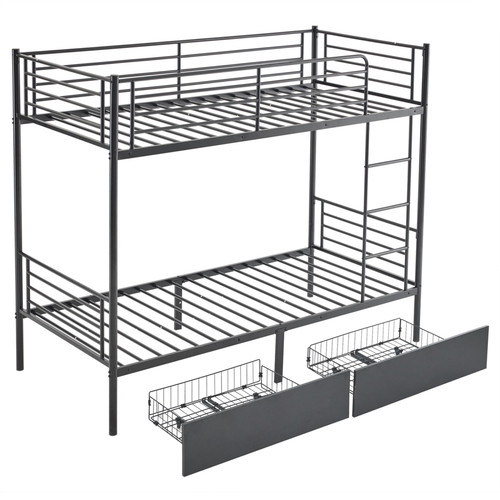 Twin over metal bunk - twin,
