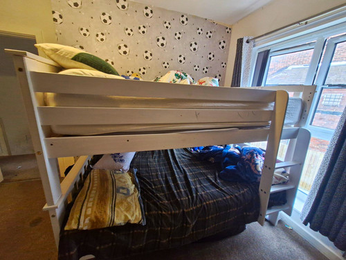 White painted wooden - white,