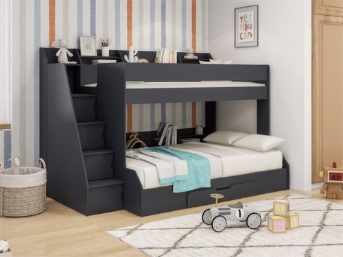 Triple bunk bed with - bunk,