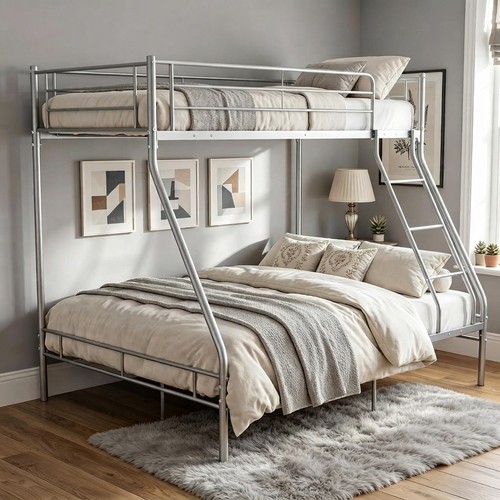 Triple bunk bed metal frame - bunk, uk