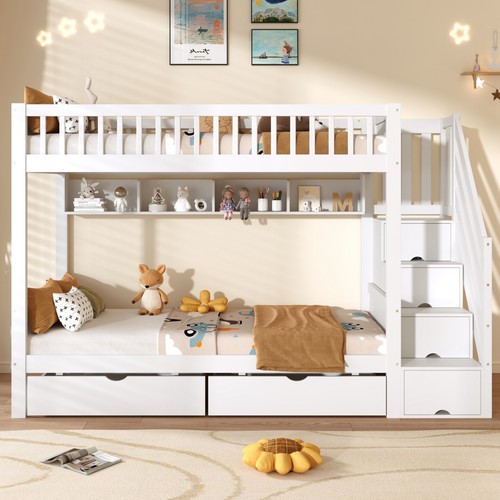 Double bunk bed 3ft - bed, single