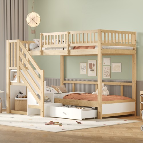 Wooden bunk bed 3ft - wooden,