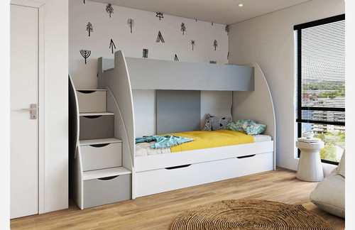Children white grey - children's, bunk