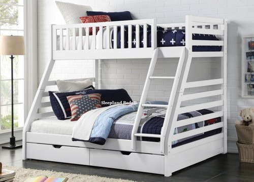 White grey wooden double - grey,