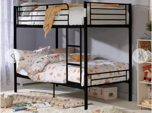 Black metal single bunk - single,