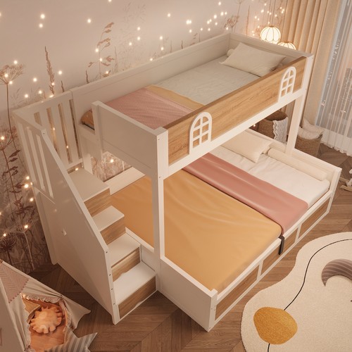 Kids bunk bed with - with, staircase