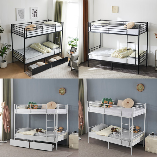 3ft metal single bunk - 3ft, bed