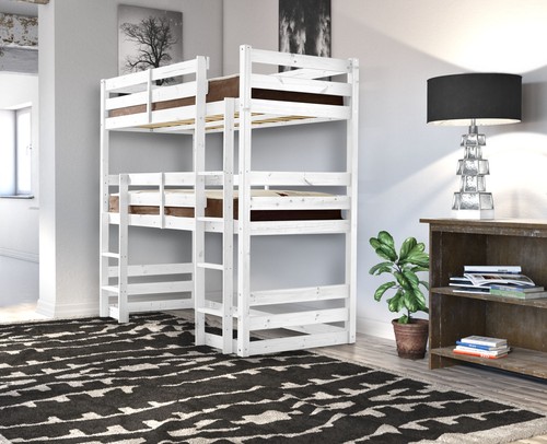Storage pine bunk bed - storage, bed,