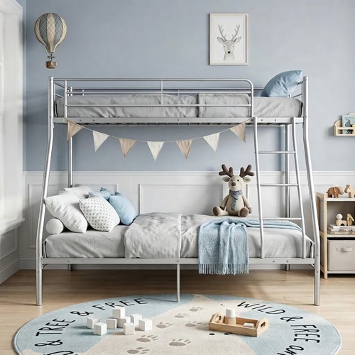 Durable metal triple bunk bed - metal,