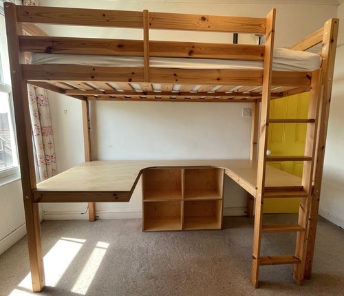 Single solid pine bunk - , bed