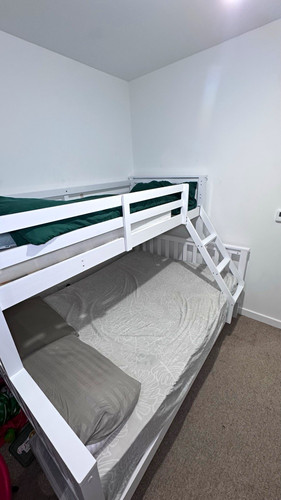 Nearly new white wooden - new, double