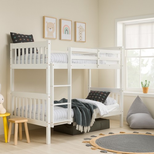 Bunk bed suzie - white, solid