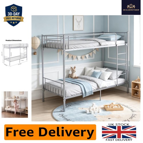 Metal twin bunk bed with - twin,